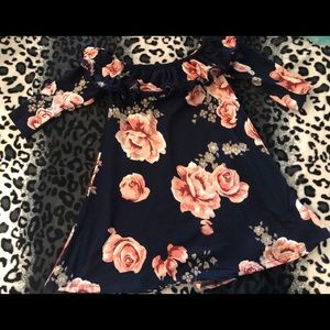 Navy Floral Toddler Dress